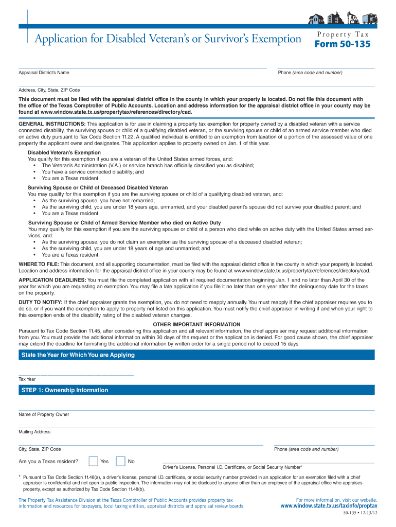 2013 Form TX Comptroller 50 135 Fill Online Printable Fillable Blank 