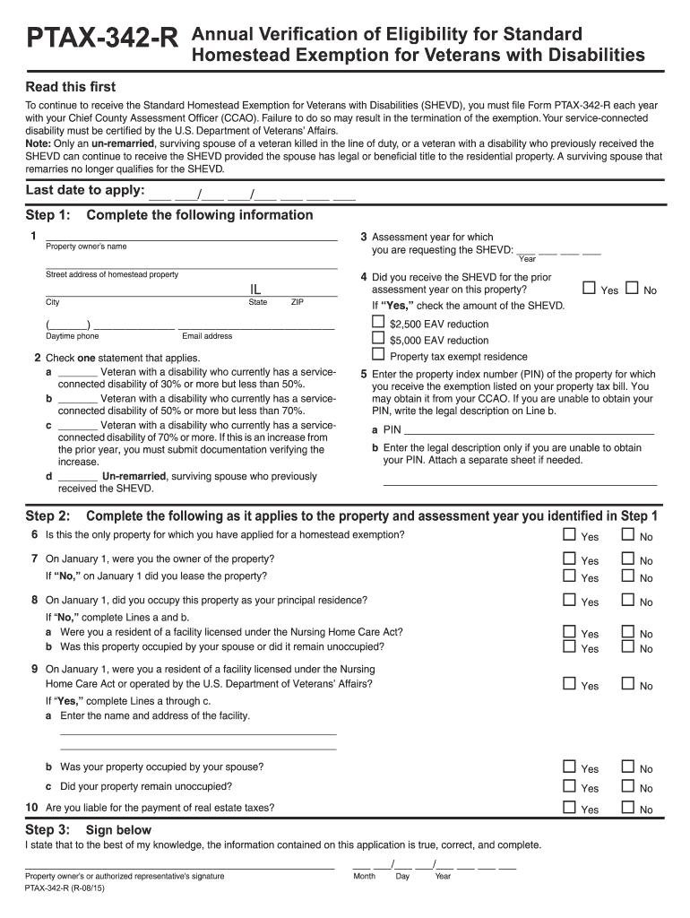 2015 Form IL PTAX 342 R Fill Online Printable Fillable Blank PDFfiller