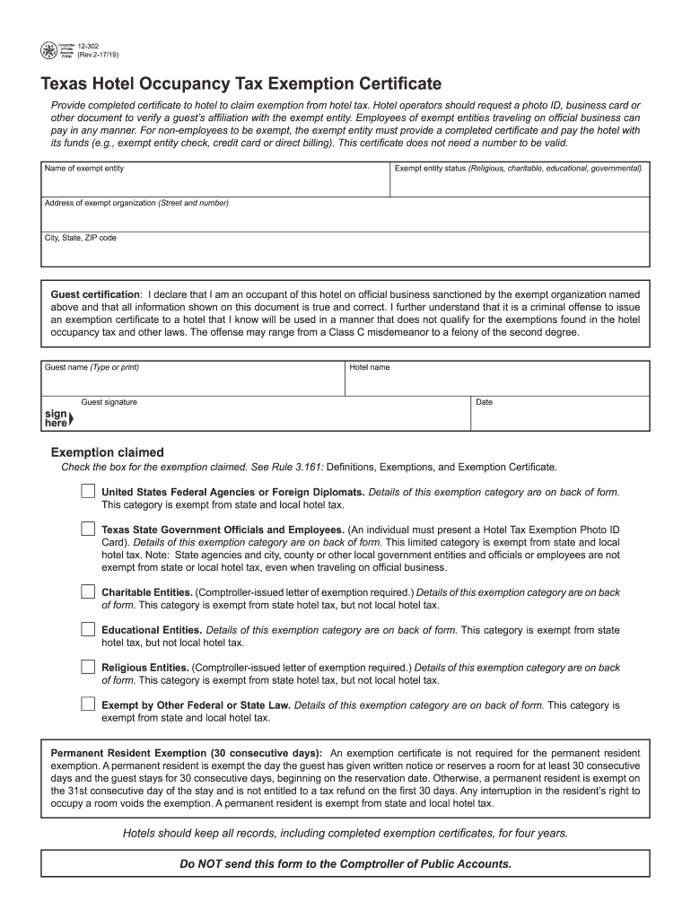 2017 2024 Form TX Comptroller 12 302 Fill Online Printable Fillable 