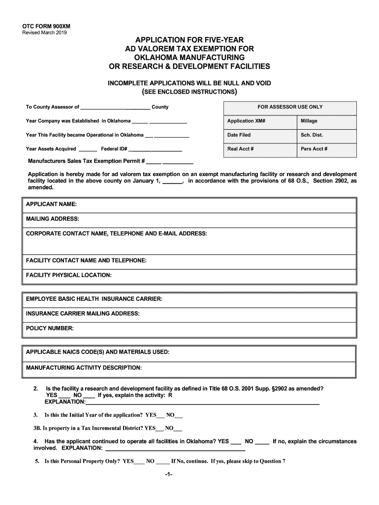 2019 2024 Form OK OTC 900XM Fill Online Printable Fillable Blank 