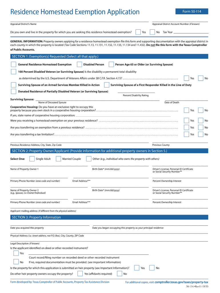 2019 2021 Form TX Comptroller 50 114 Fill Online Printable Fillable 