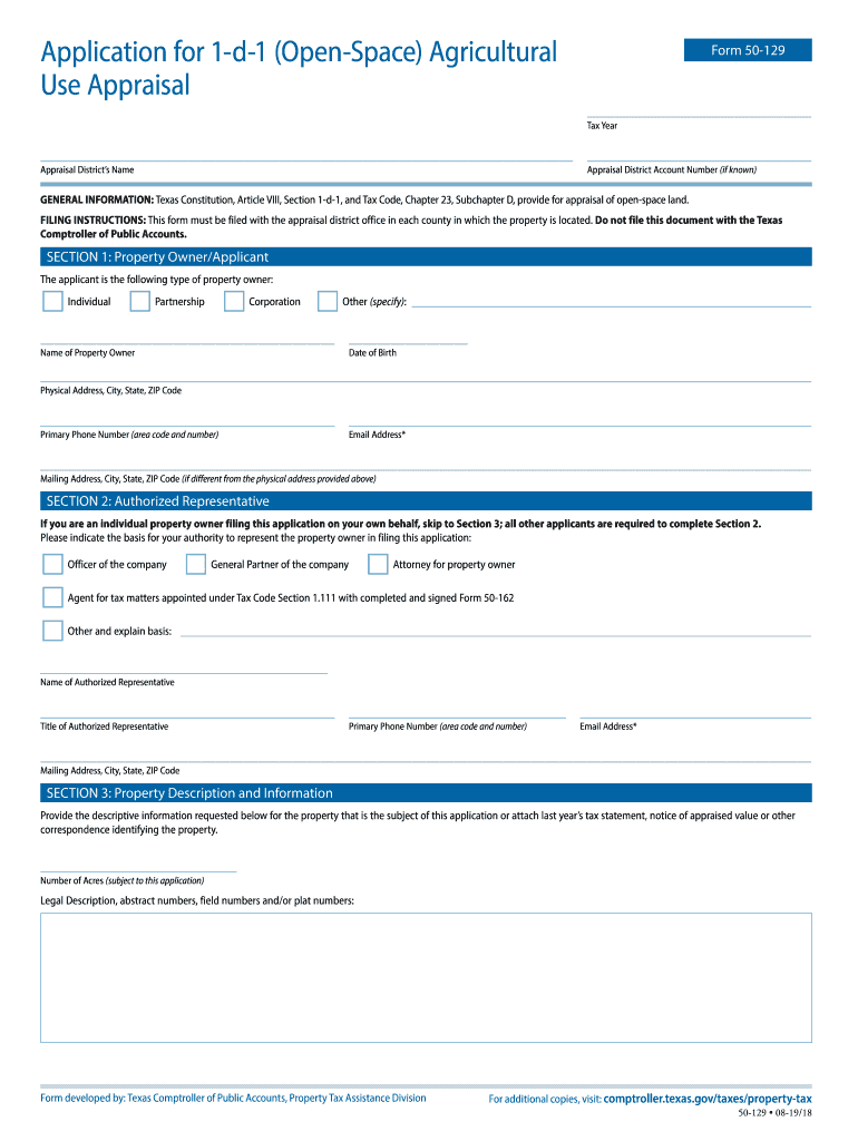 2019 TX Form 50 129 Fill Online Printable Fillable Blank PdfFiller