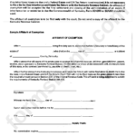 Affidavit Of Exemption Kentucky Tax Exemption Printable Pdf Download