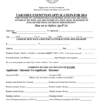 Application For Tax Exemption Form Printable Pdf Download