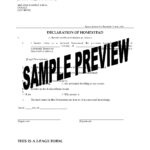 California Homestead Declaration Form For Single Person Legal Forms