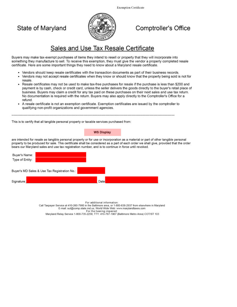 Cerificate Templates Blanket Certificate Of Exemption Form