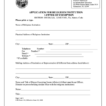 Cie Form 113 Application For Religious Institution Letter Of