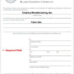 CMI Ohio Tax Exemption Form