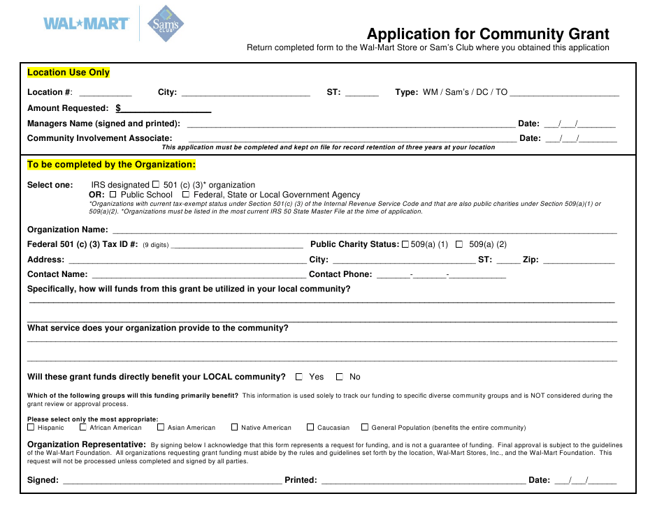 Walmart Tax Exempt Form