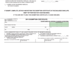 Exemption Certificate Form Division Of Taxation 2013 Printable Pdf