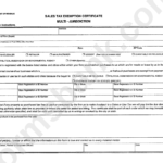Fillable Form Dr 0563 Sales Tax Exemption Certificate Multi