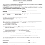 Fillable Individual Declaration Of Exemption Form Ohio Printable Pdf