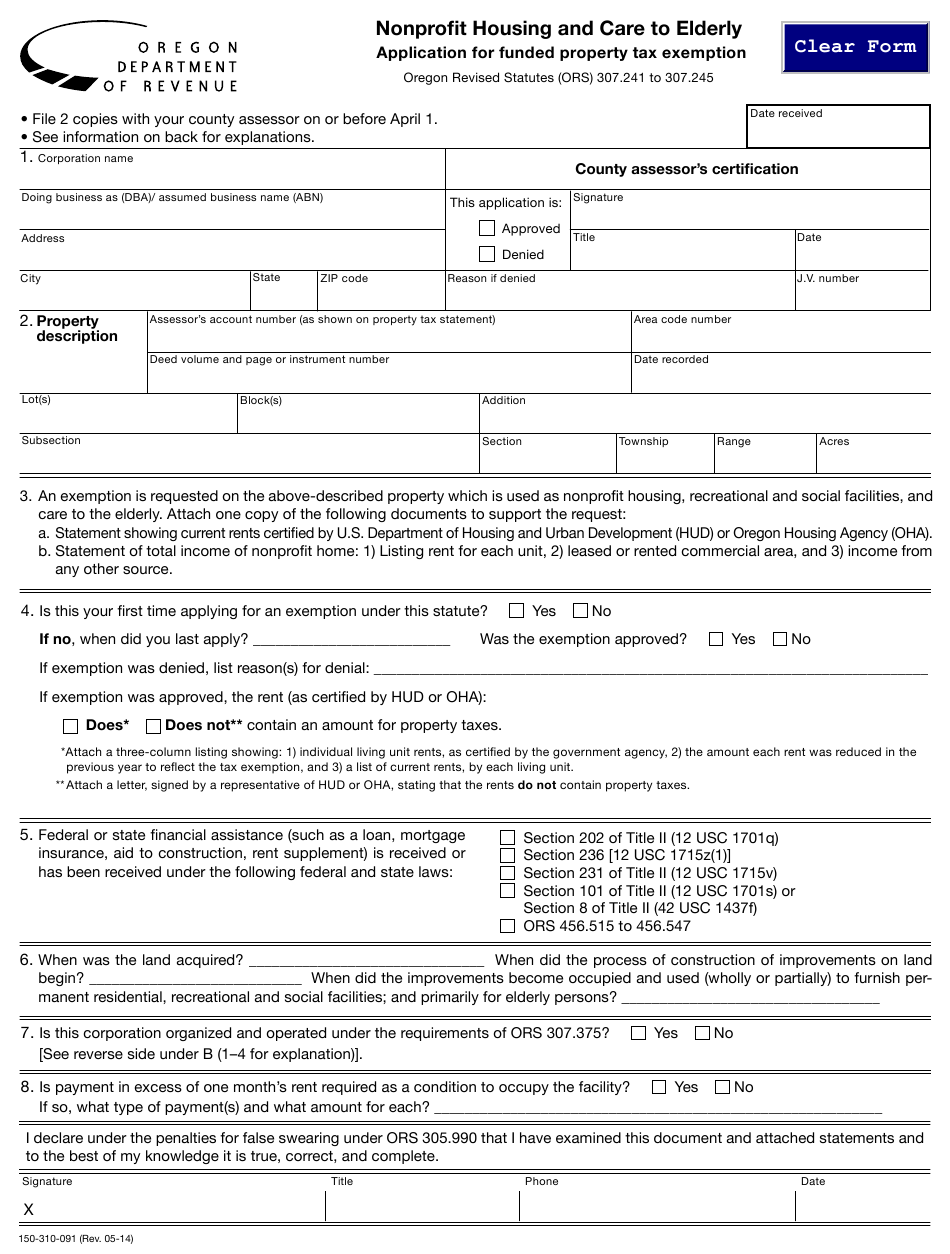 State Tax Exemption Form Oregon