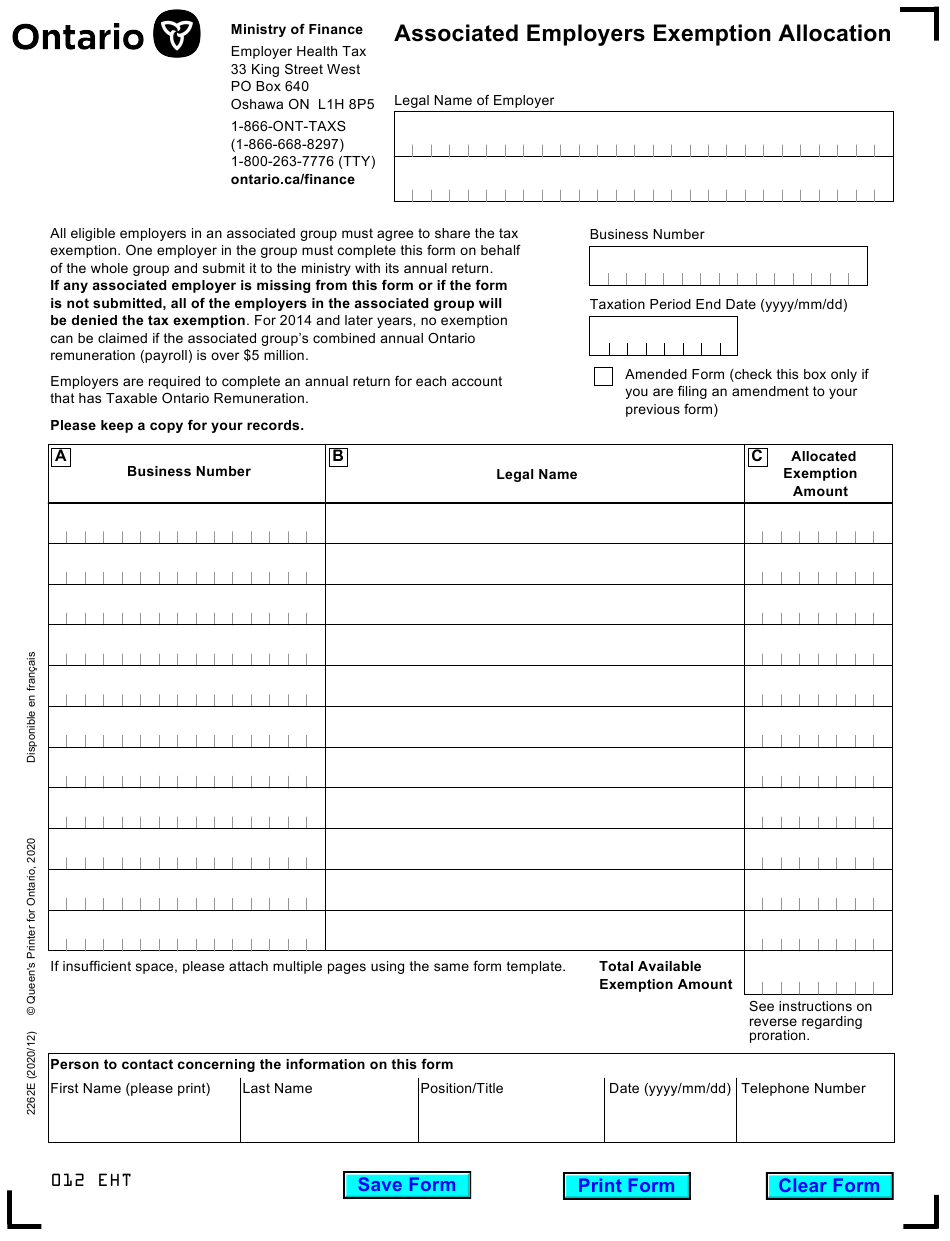 Tax Exemption Form Ontario - ExemptForm.com