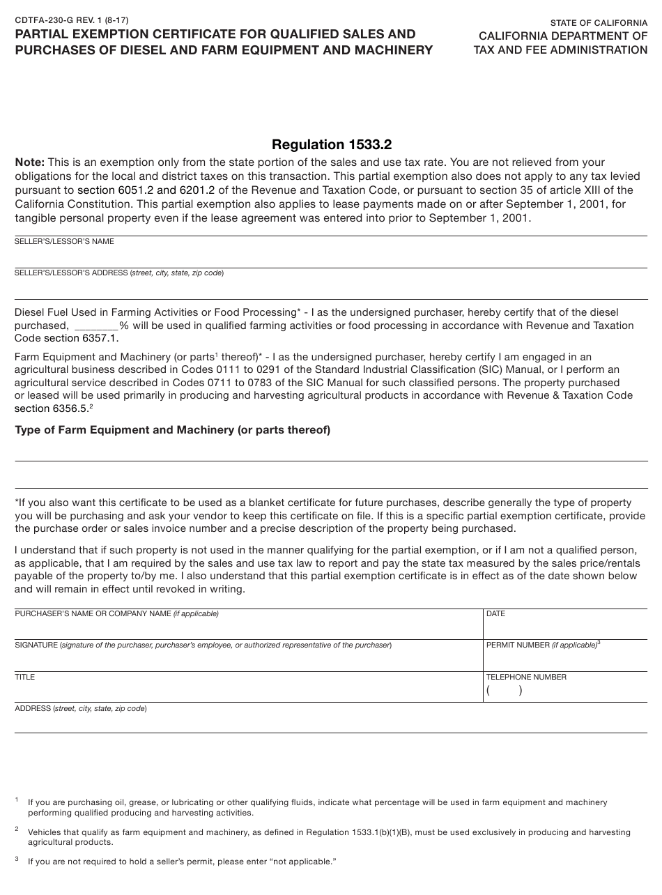 California Farm Sales Tax Exemption Form ExemptForm