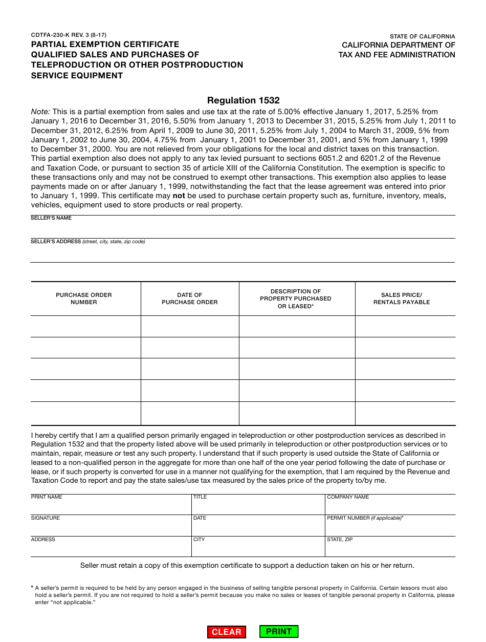 California Post Production Tax Exemption Form 3413