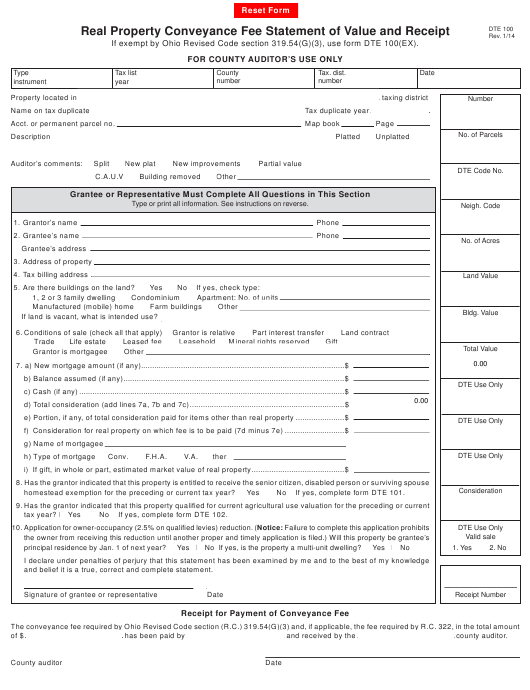 conveyance of property form