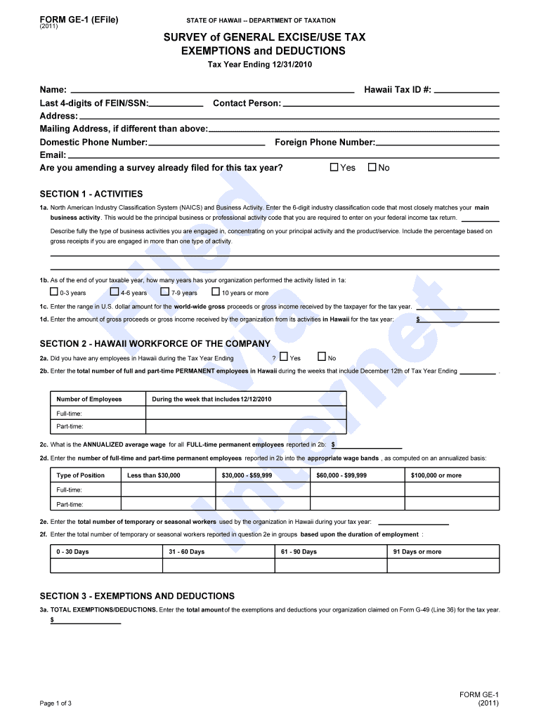 Form Ge 1 Hawaii Fill Out And Sign Printable PDF Template SignNow