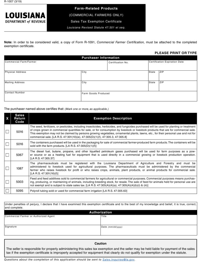 Form R 1007 Download Fillable PDF Or Fill Online Farm Related Products 