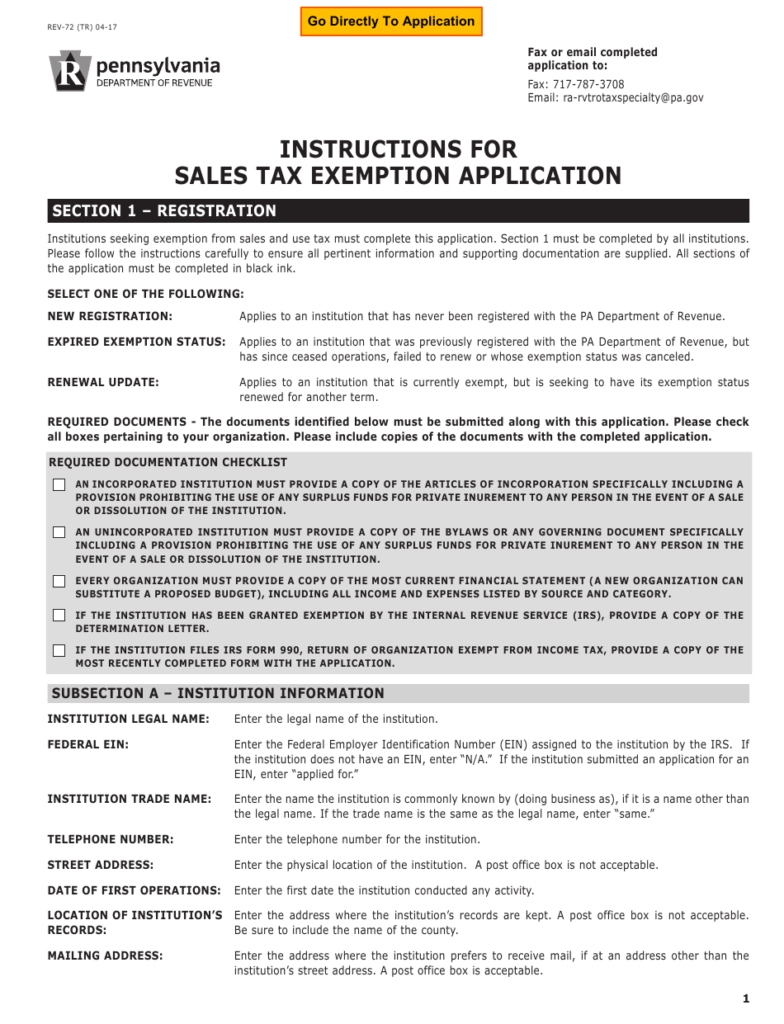 Form REV 72 Download Fillable PDF Or Fill Online Application For Sales 