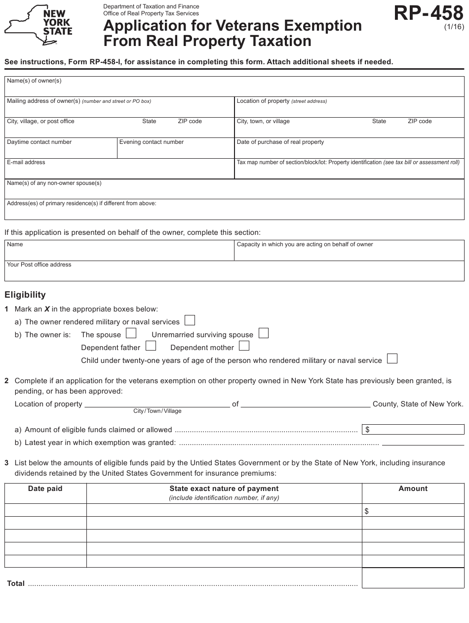 Tax Exemption Form For Veterans ExemptForm