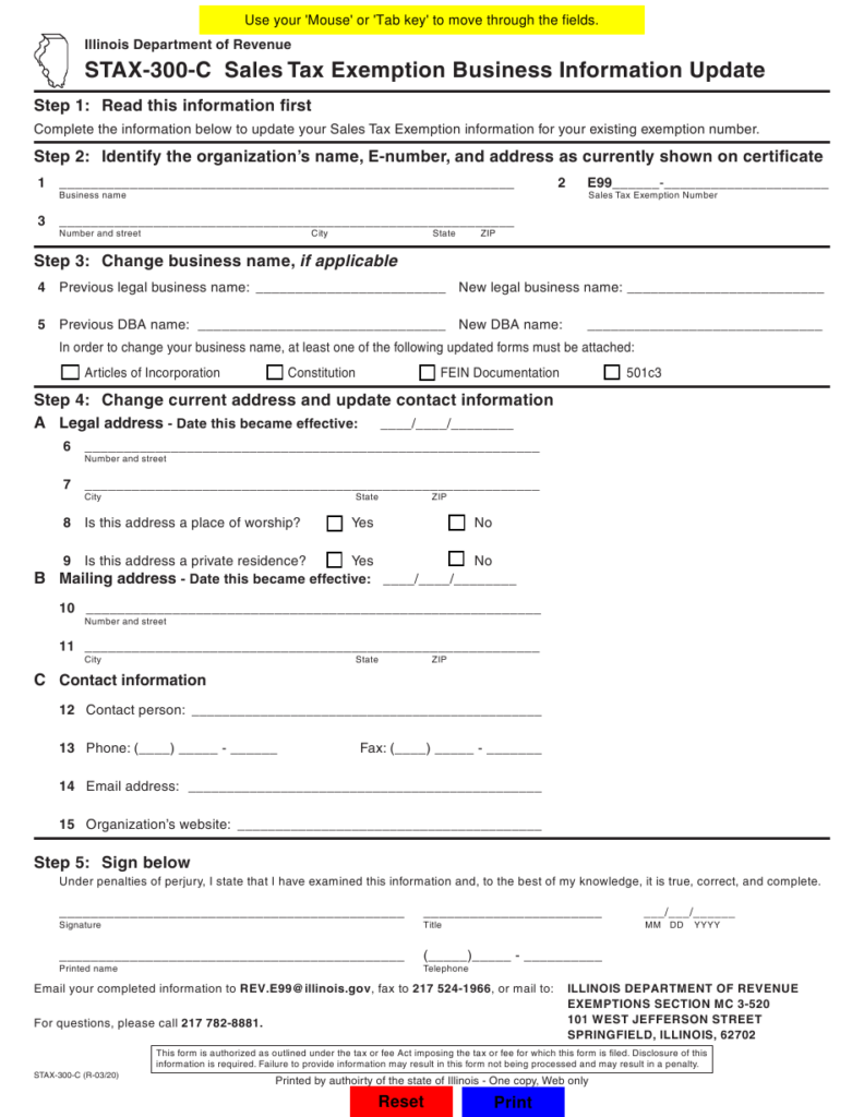 Form STAX 300 C Download Fillable PDF Or Fill Online Sales Tax 