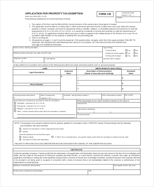 Free 10 Sample Tax Exemption Forms In Pdf 22 