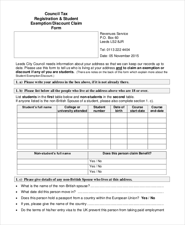 FREE 10 Sample Tax Exemption Forms In PDF