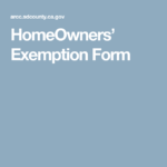 HomeOwners Exemption Form Homeowner Property Tax San Diego County