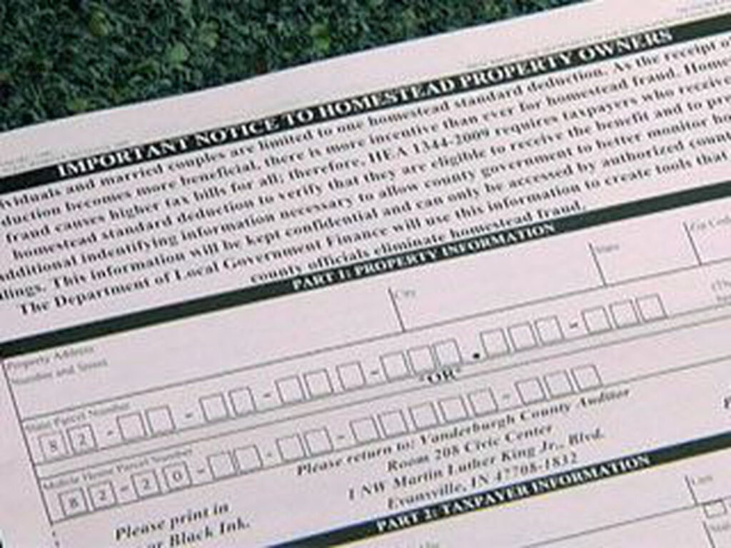 Homestead Exemption Form Keeping IN Homeowners In Check
