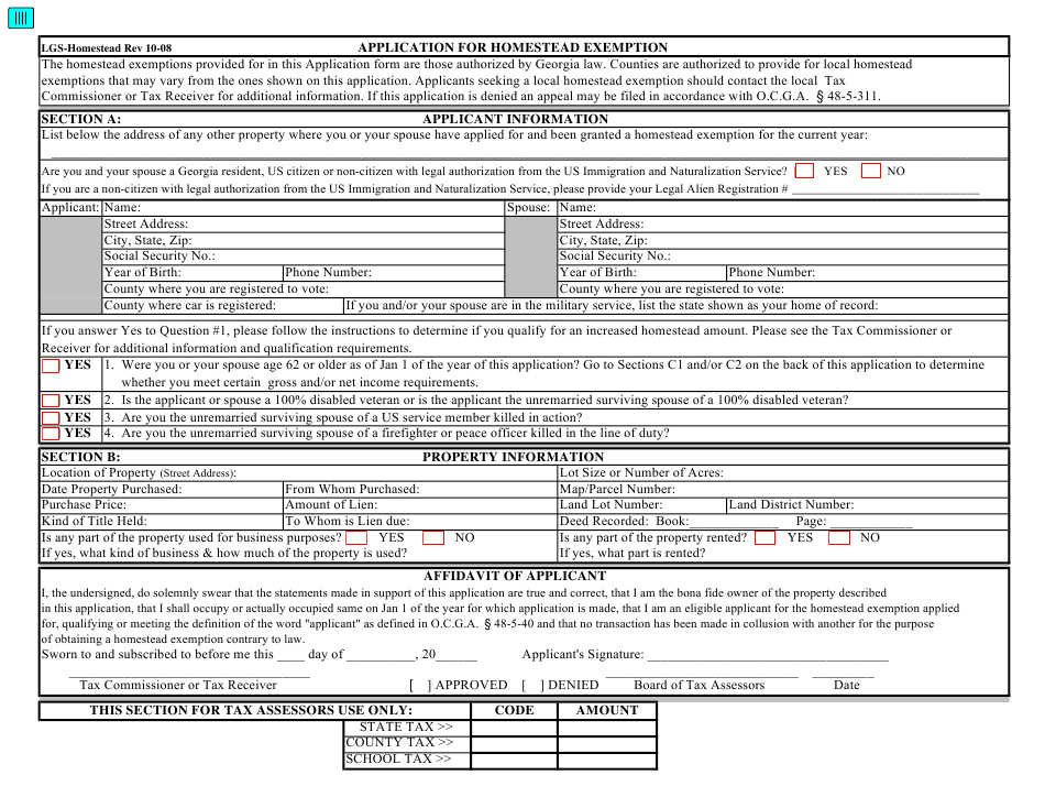 How To Apply For Homestead Exemption In Ga PRFRTY