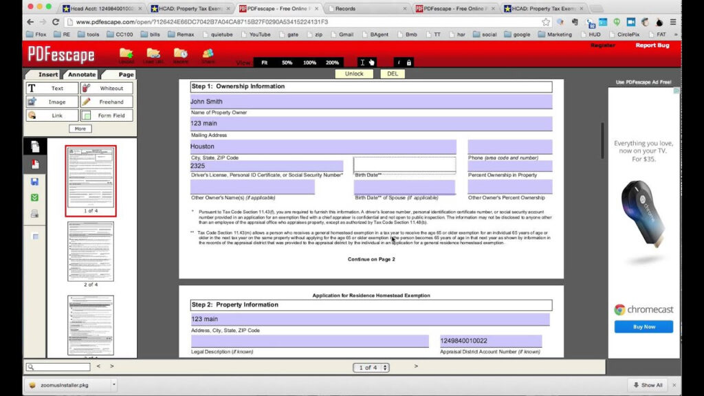 How To File For Homestead Exemption In TX FOR FREE Harris County 