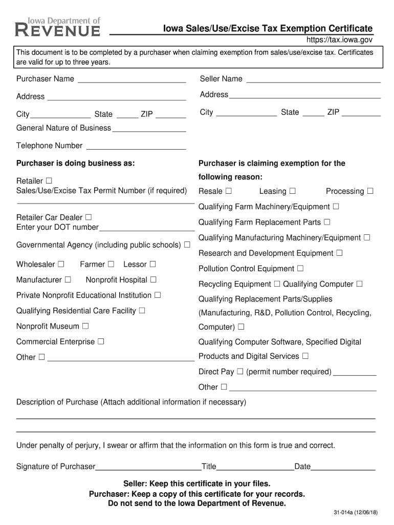 Iowa Department Of Revenue 31 014B Fill Out And Sign Printable PDF