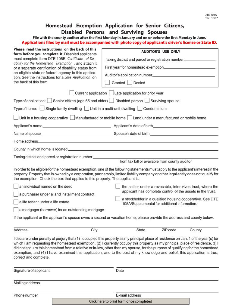 Lorain County Homestead Exemption Fill And Sign Printable Template 