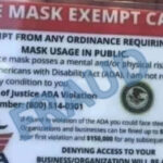Mask Exemption Cards From The Freedom To Breathe Agency They re Fake
