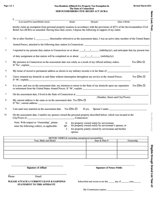 State Of Ct Tax Exempt Form