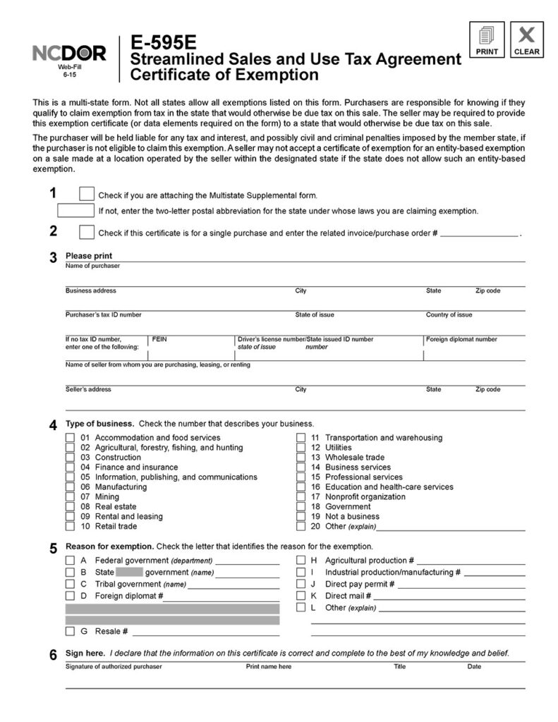 North Carolina Resale Certificate Trivantage