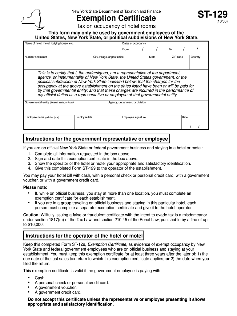 Ny Tax Exempt Form Fill And Sign Printable Template Online US Legal 