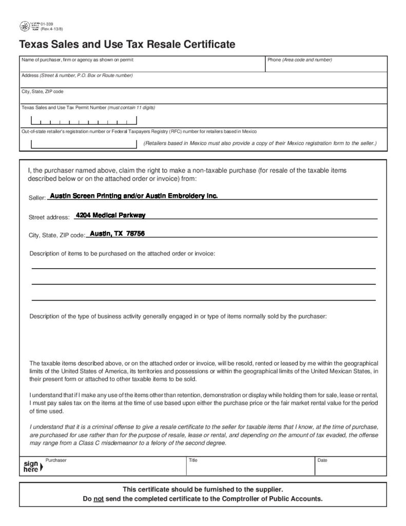 Online Tax Online Tax Exempt Form