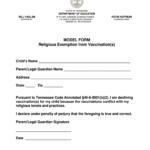 Religious Exemption Form Fill Out And Sign Printable PDF Template