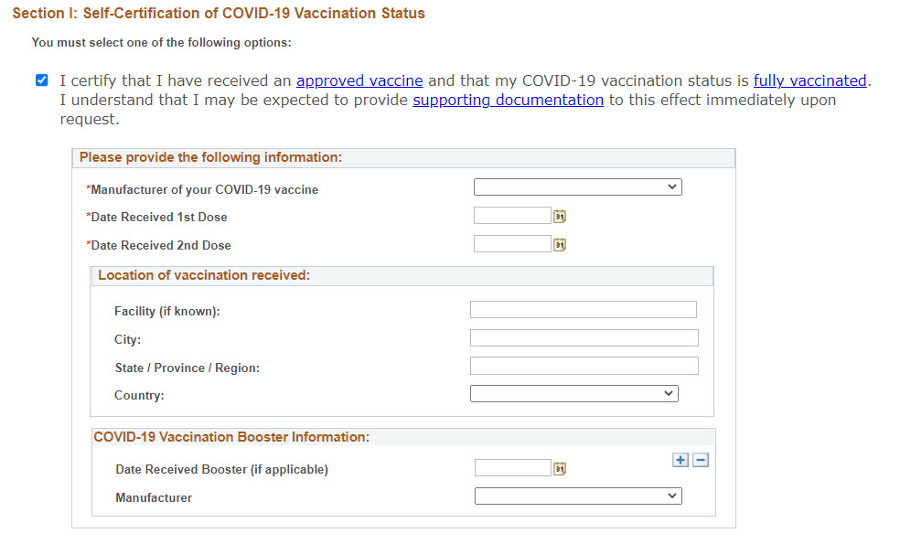 State Employee Vaccination Certification Process Coronavirus COVID 19 