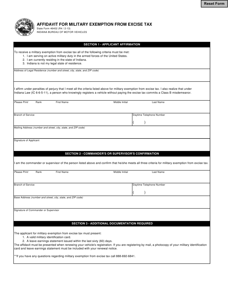 Military State Income Tax Exemption Form