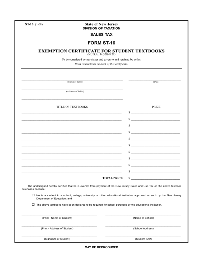 Student Tax Exemption Form 2 Free Templates In PDF Word Excel Download