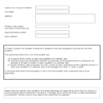 Student Tax Exemption Form UK Free Download