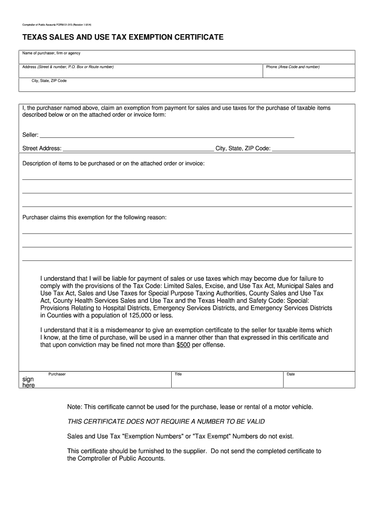 Tax Exempt Form Fill Online Printable Fillable Blank PdfFiller