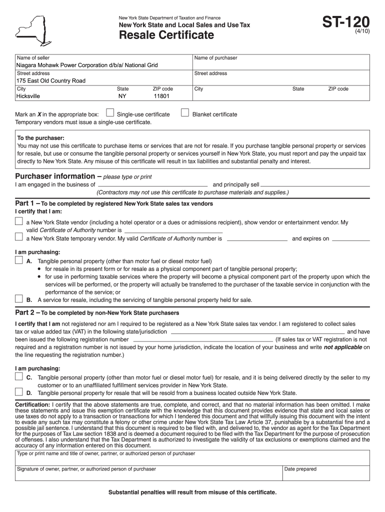 Tax Exempt Form Ny Fill And Sign Printable Template Online US Legal 