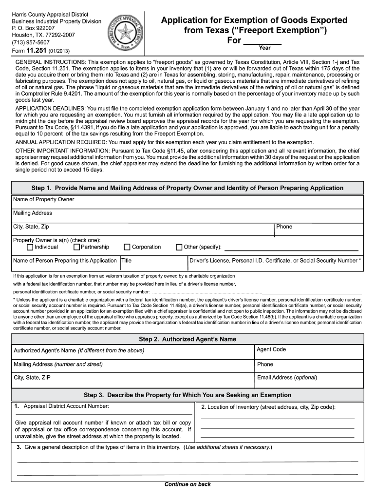 Texas Application For Exemption Of Goods Exported Fill Out And Sign 