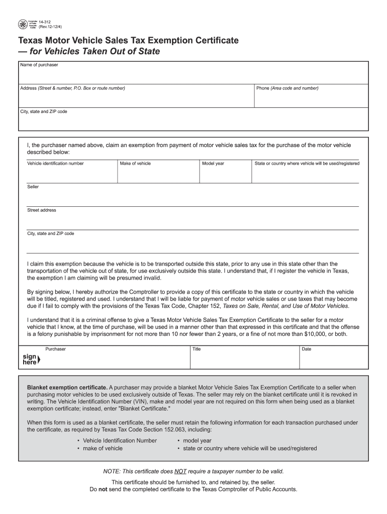 Tx Form Sales Tax Exemption Fill Online Printable Fillable Blank 