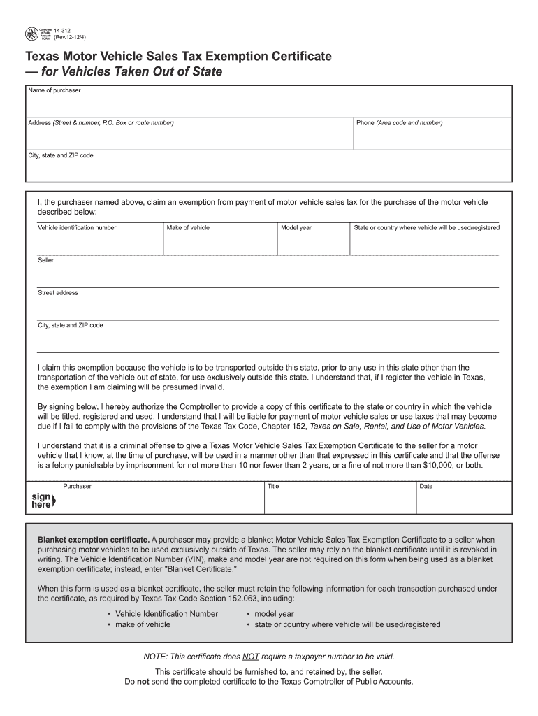 2023 Texas Tax Exemption Form ExemptForm