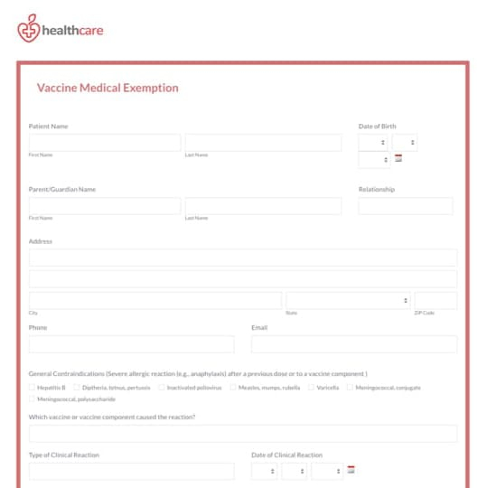 Vaccine Exemption Form Formstack